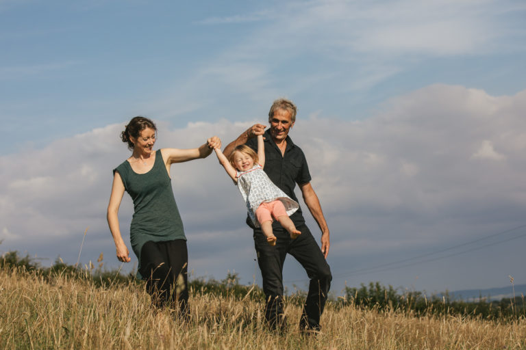 Devon family photography: Sevink family in the fields at home