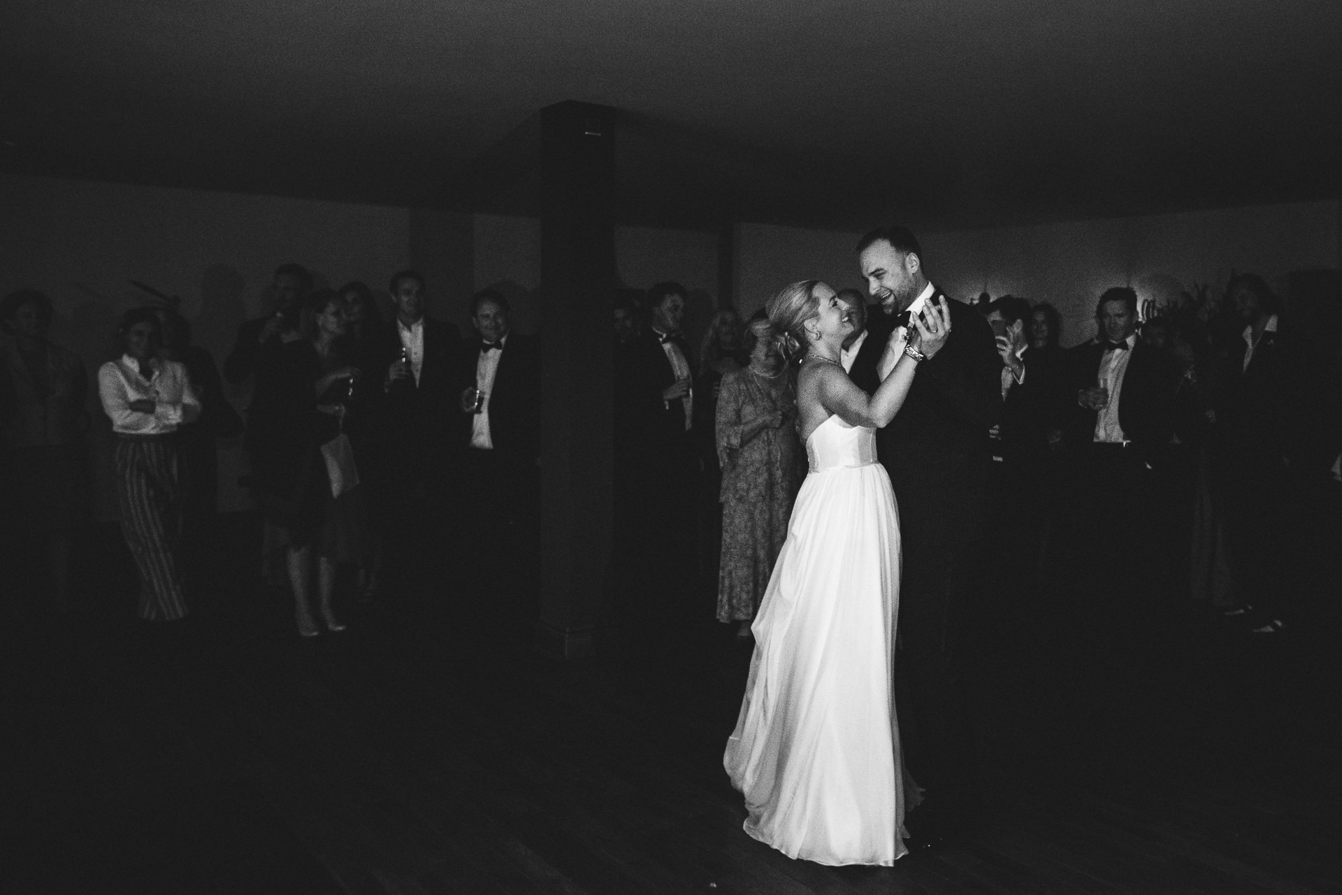 Bride and groom doing first dance
