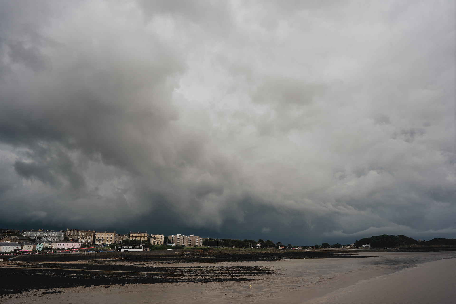 Ominous dark clouds over Clevedon