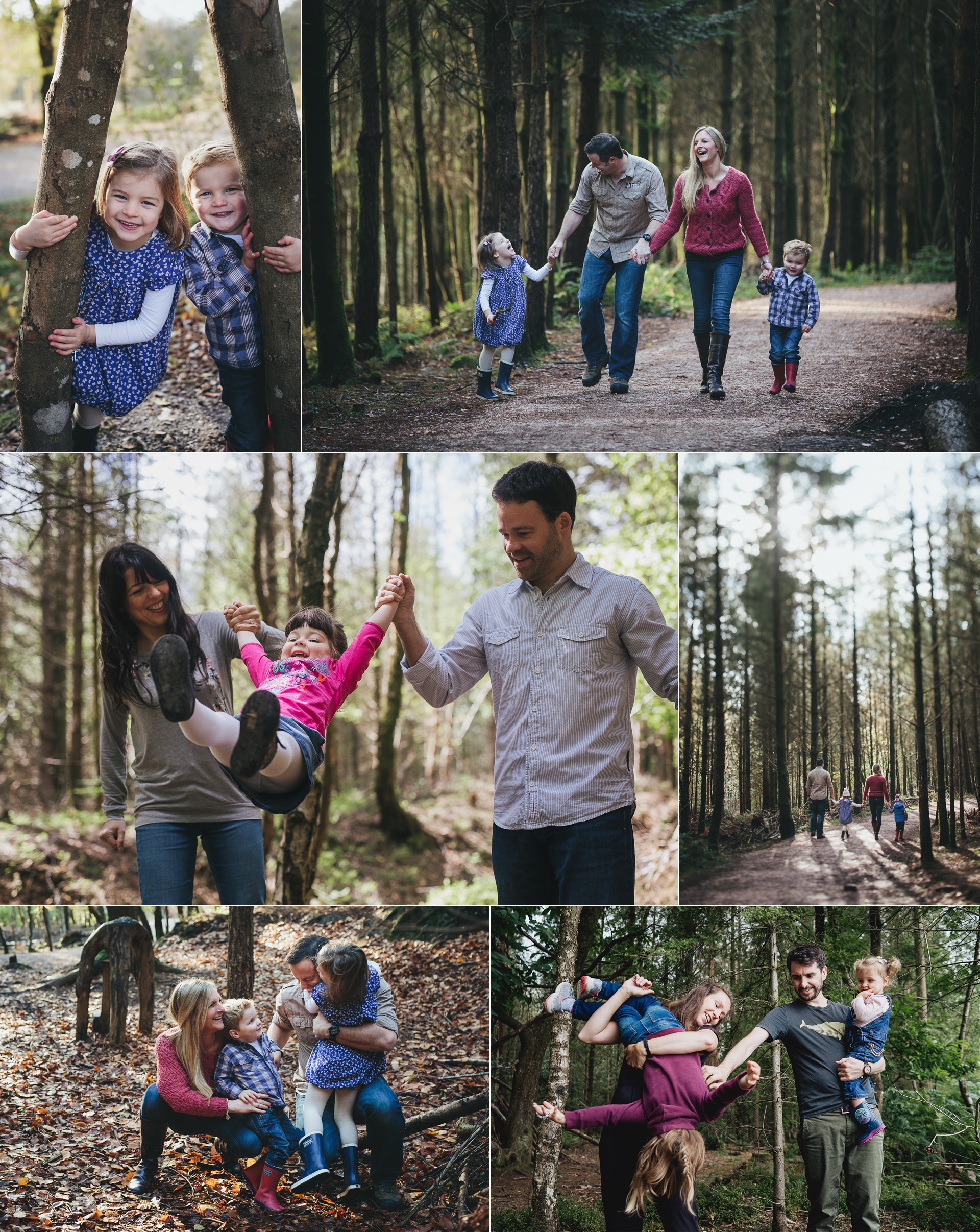 Various family photo shoots at Haldon forest Exeter