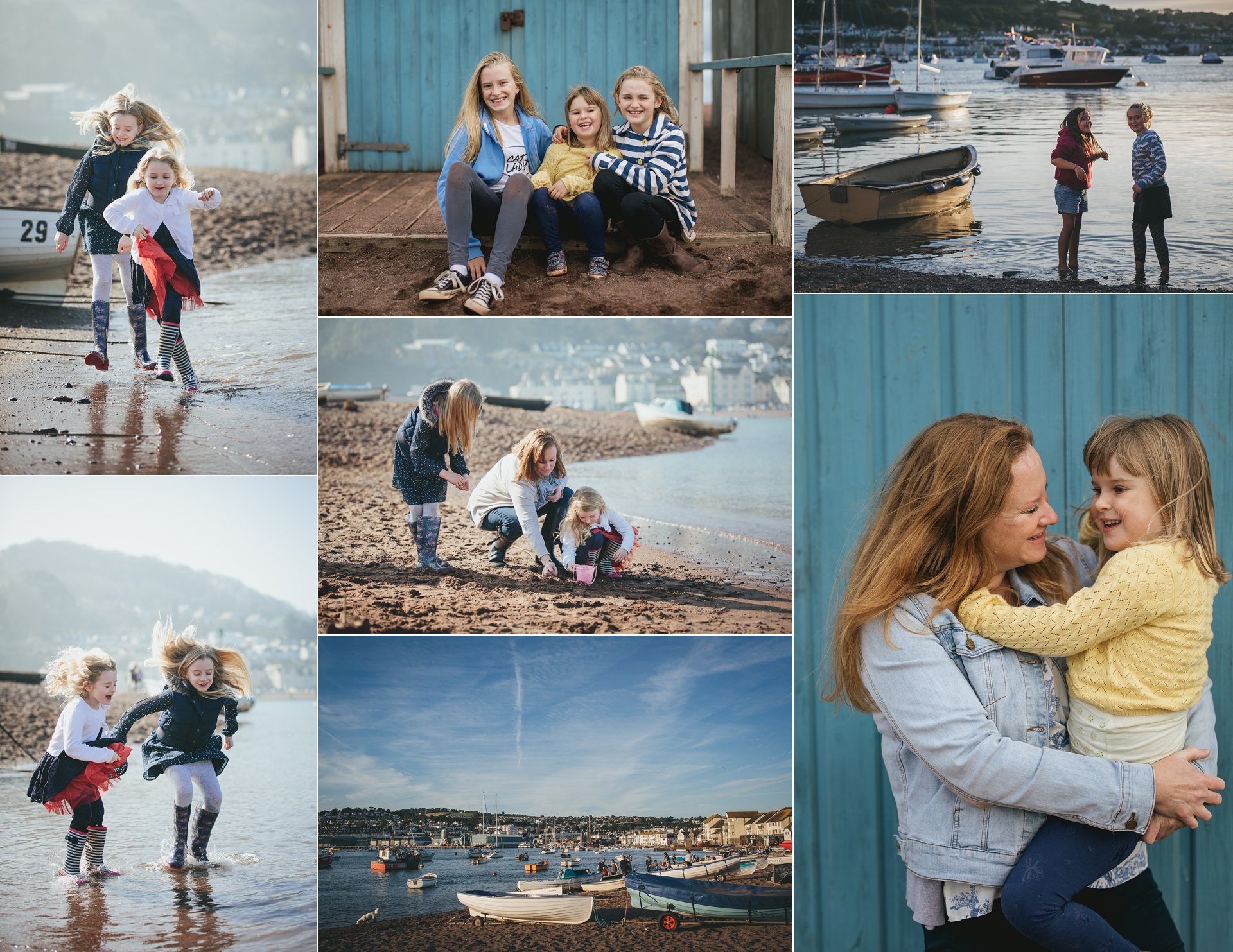 Some Devon family photographs at Teignmouth river beach