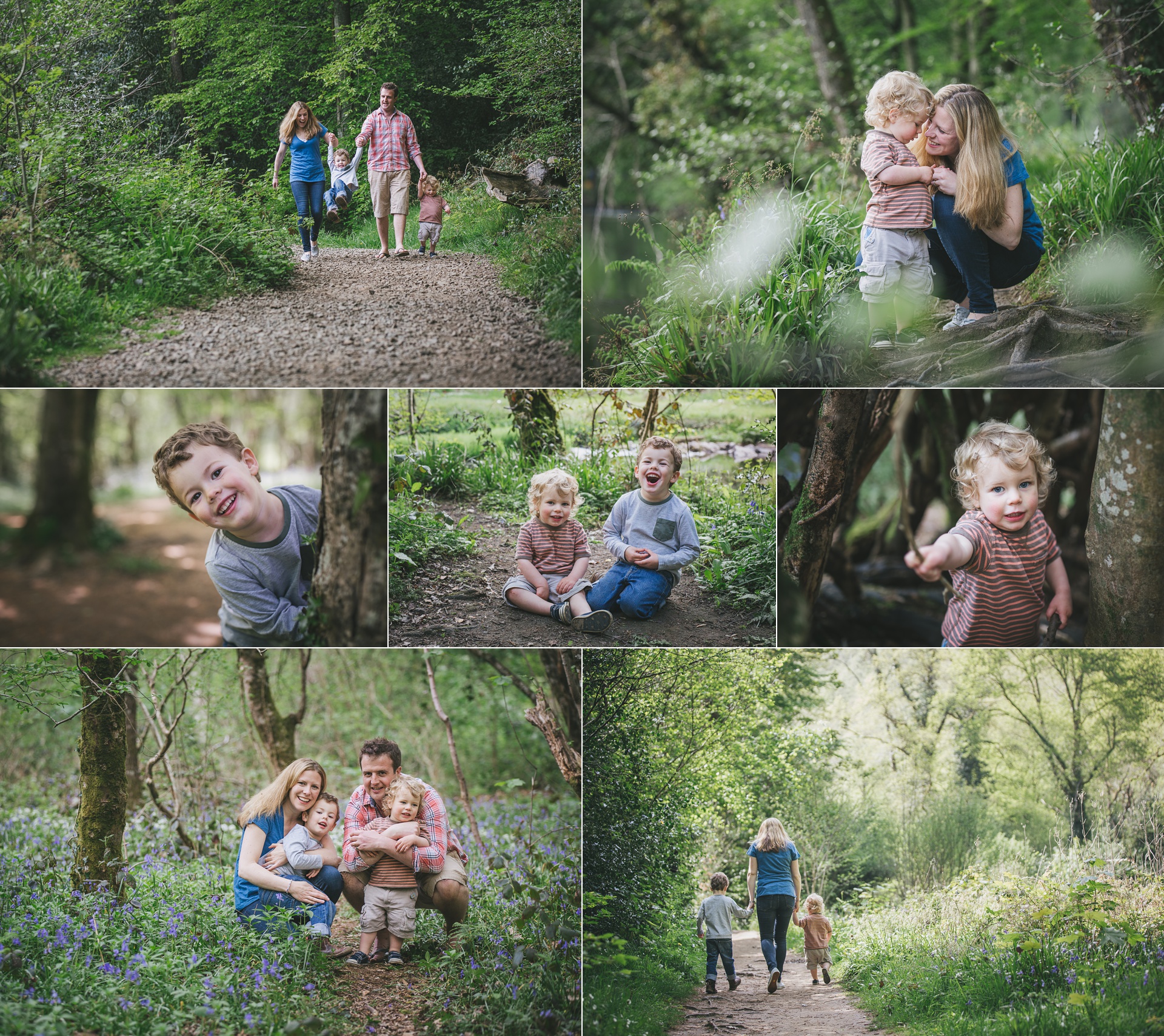 A selection of Devon family photographs at Steps Bridge, Dartmoor