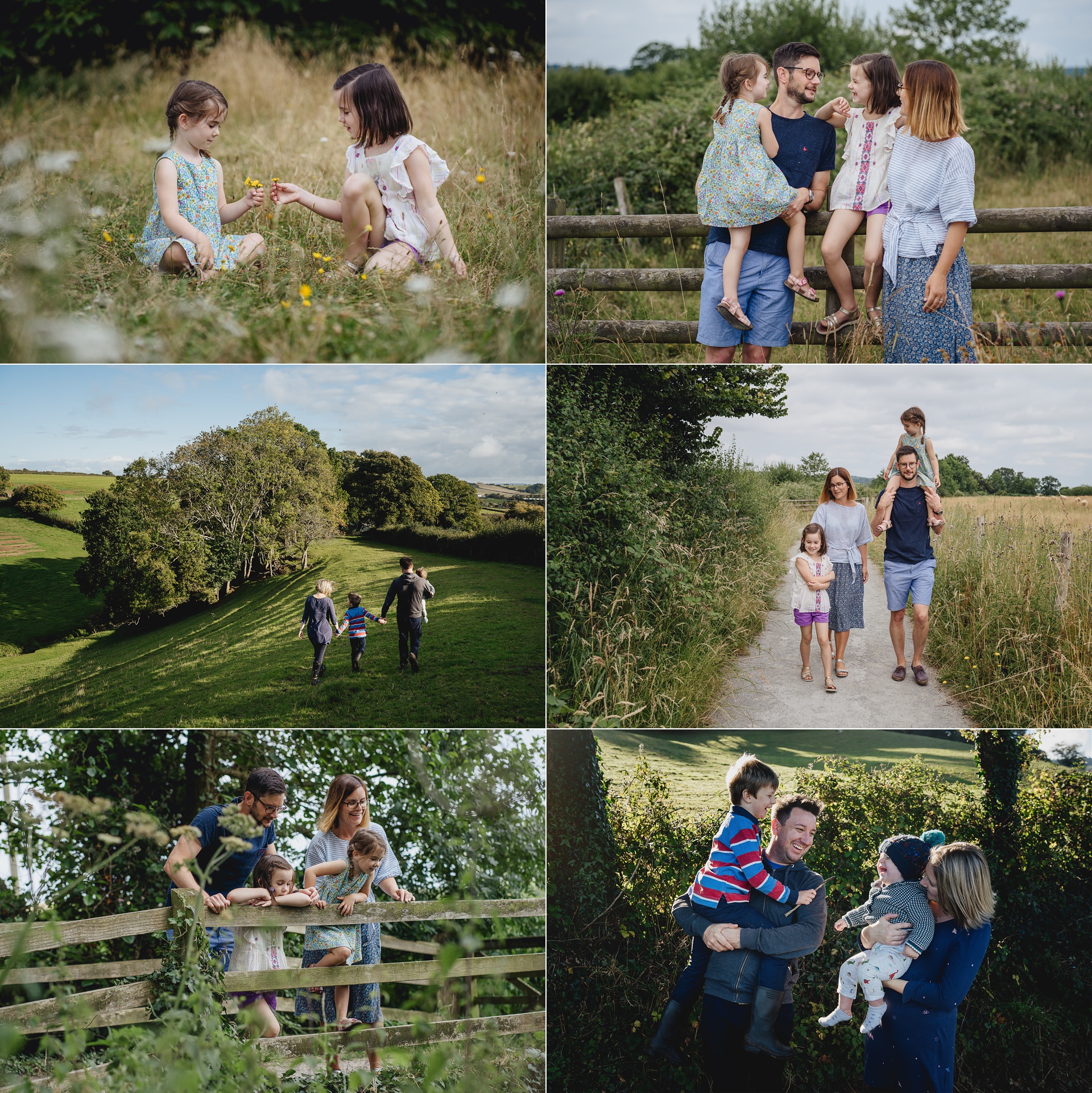 Some Devon family photographs in different locations