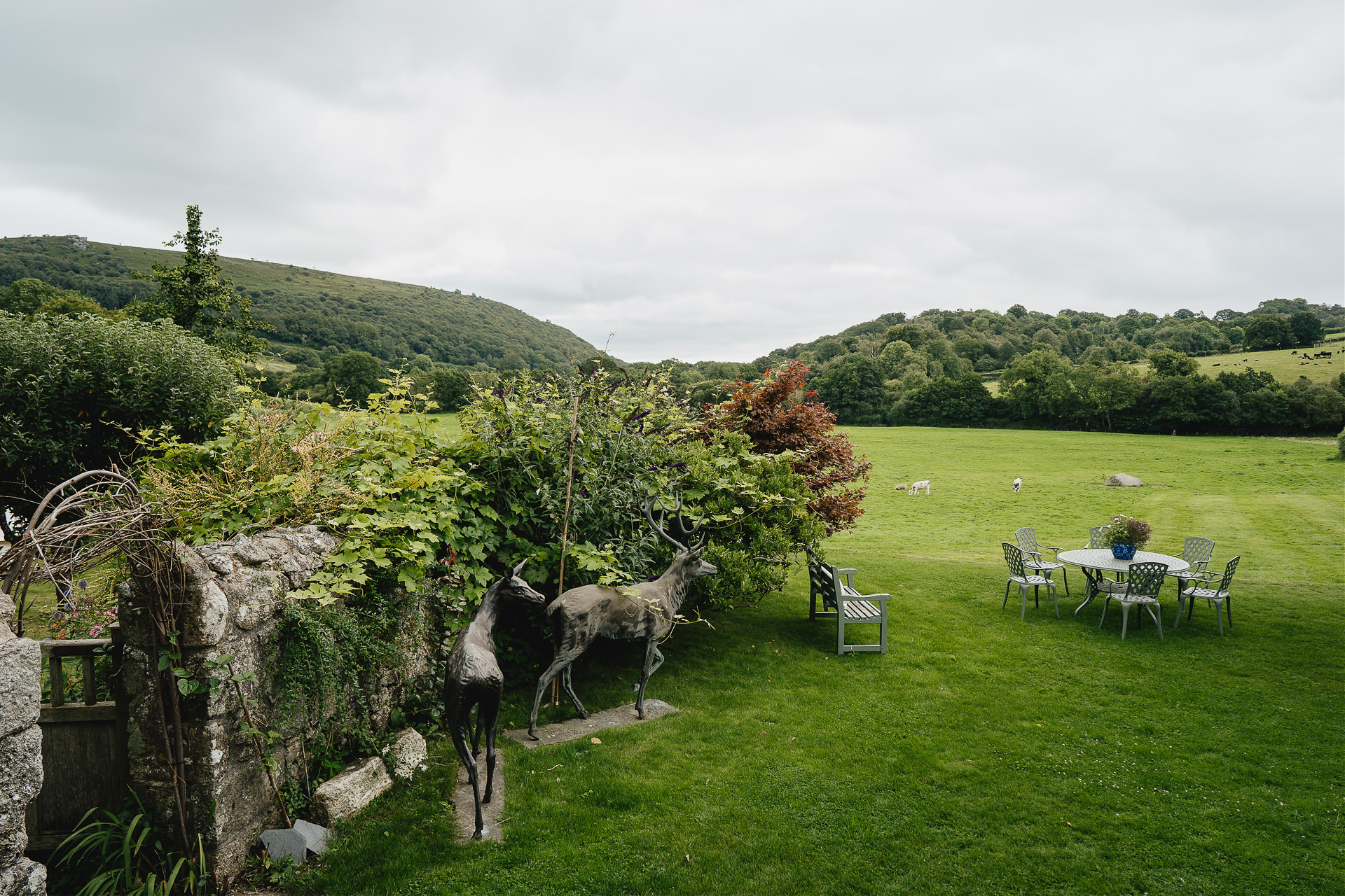 View from wedding barn across Dartmoor