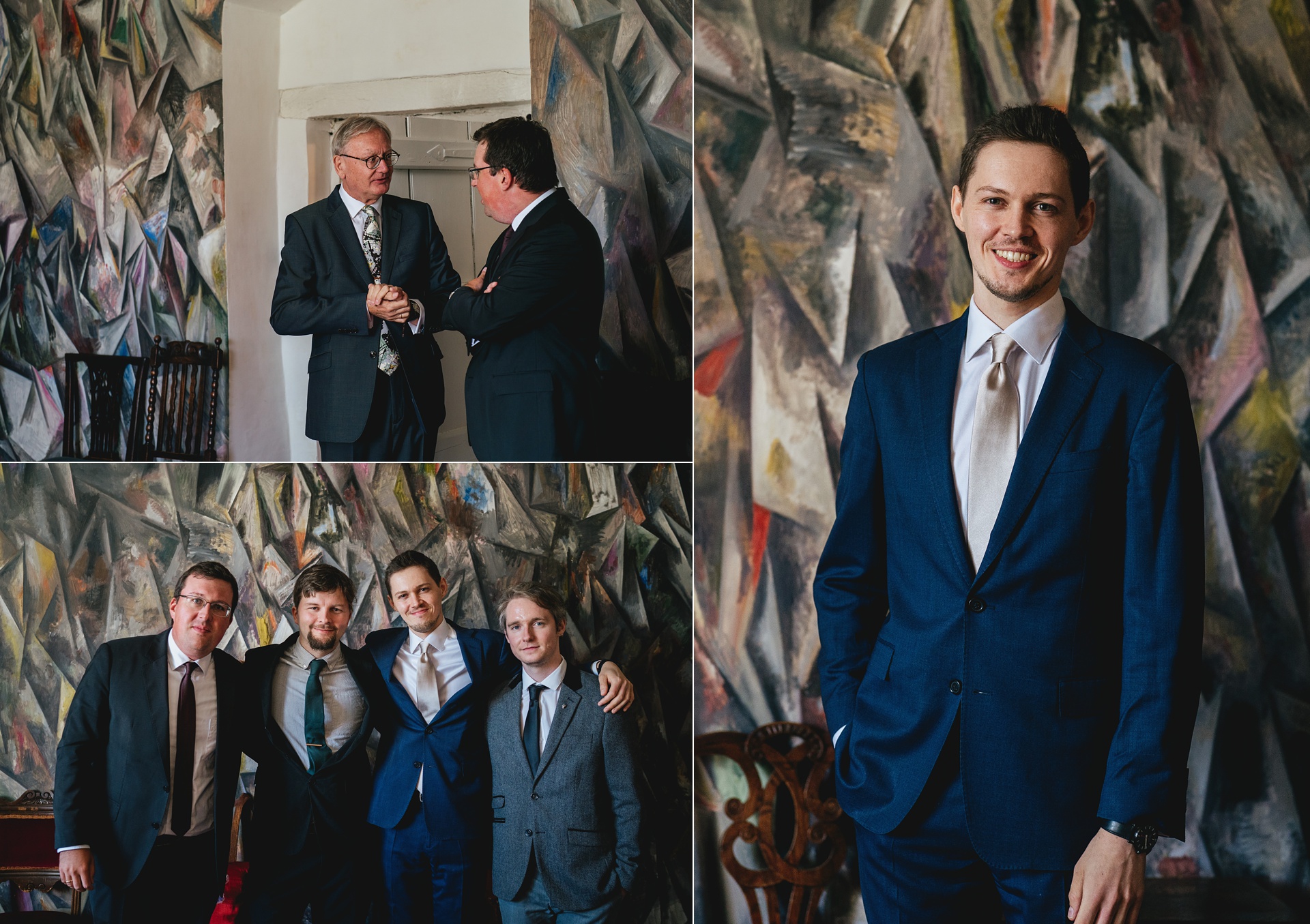 A groom and other groomsmen at Durslade Farmhouse