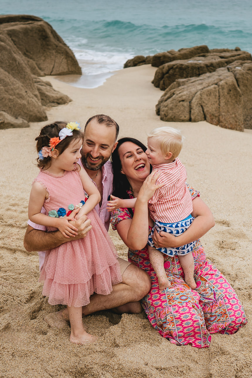 A family photography session on the beach in Cornwall