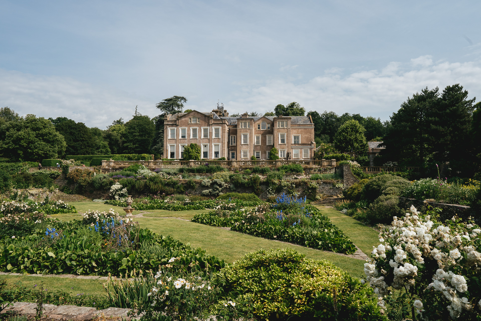 The house and gardens at Hestercombe Gardens in Somerset