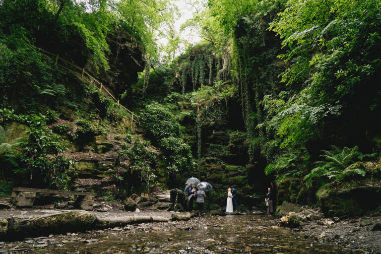 Elopement wedding at St Nectan's Glen