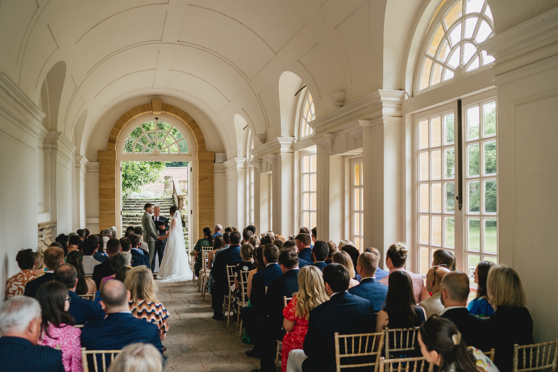 A wedding ceremony in an Orangery in Somerset