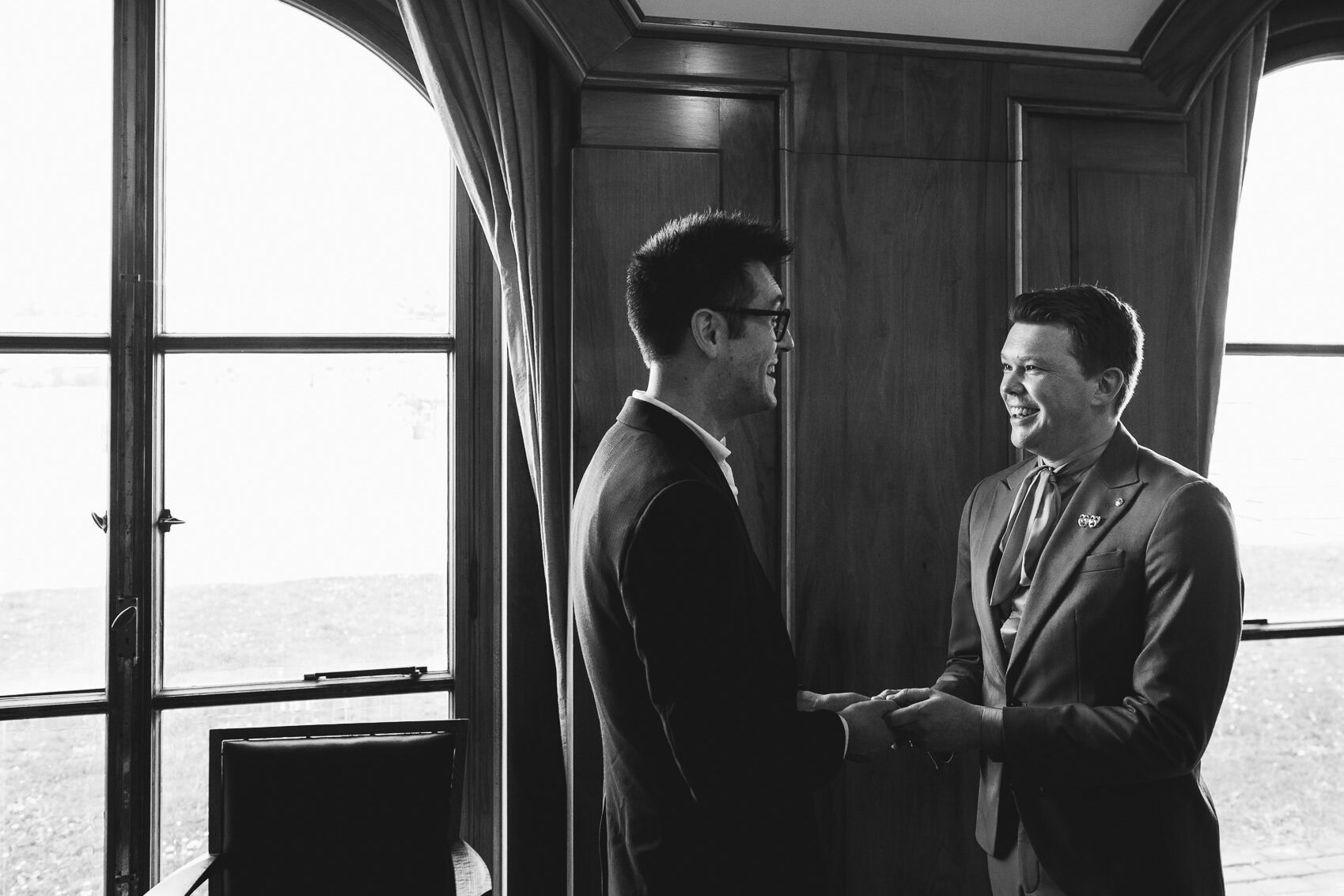 Grooms saying their wedding vows at an Exeter elopement ceremony
