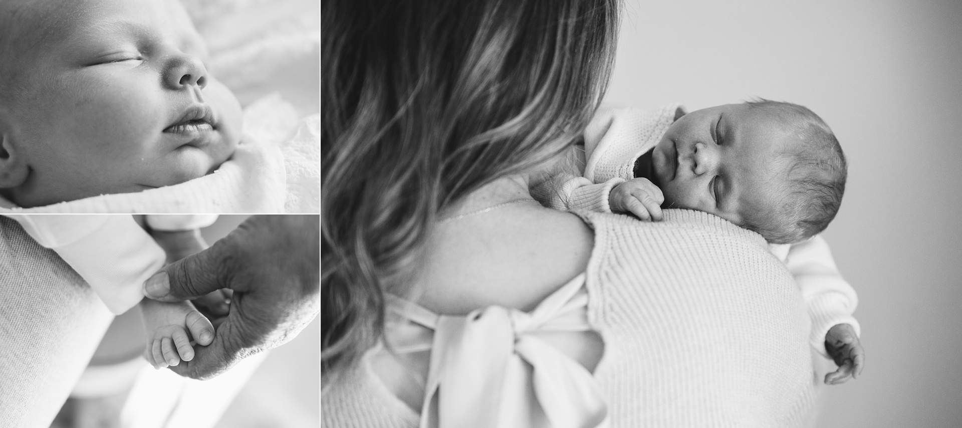 Images from newborn baby photography sessions in Devon