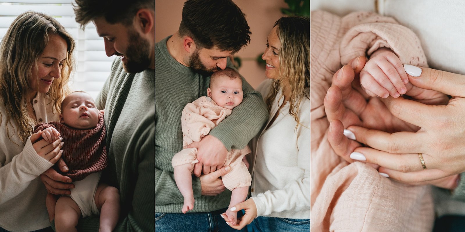 Selection of images from a baby photography session at home in Exeter